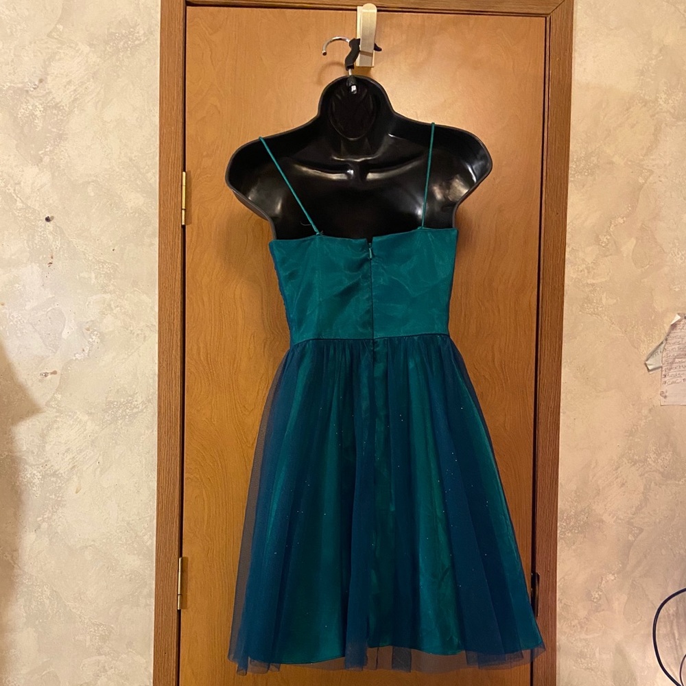 Semi Formal Tulled Dress W/ Spaghetti Straps - Picture 3 of 6